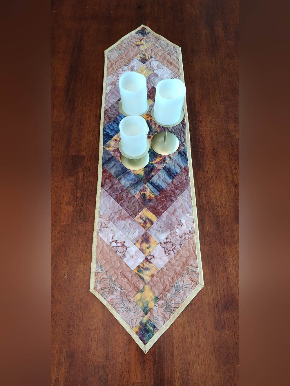 Canyon Crest! NEW HANDMADE Quilted Table Runner -  12" X 46"
